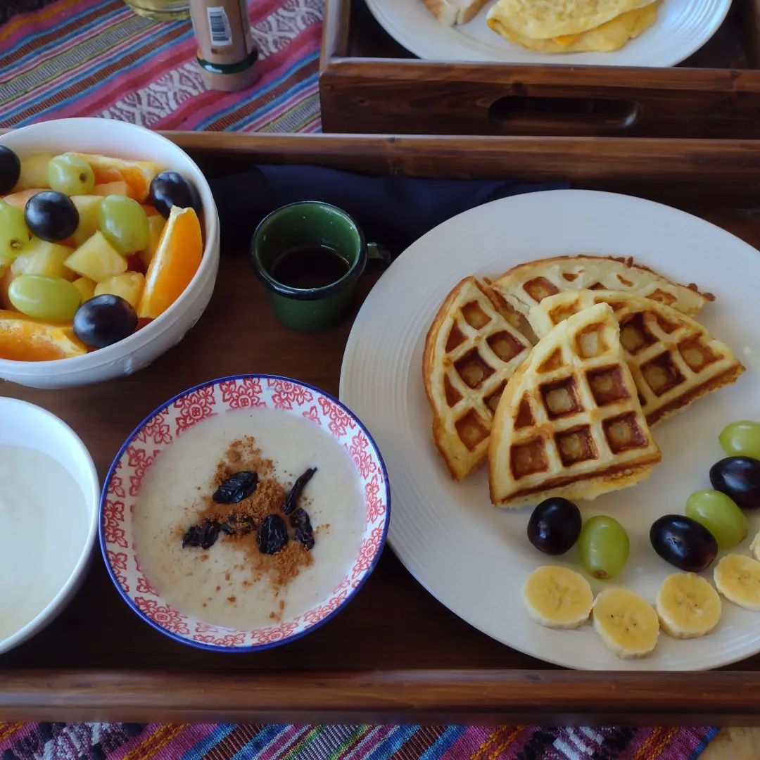 Suite con textiles azules